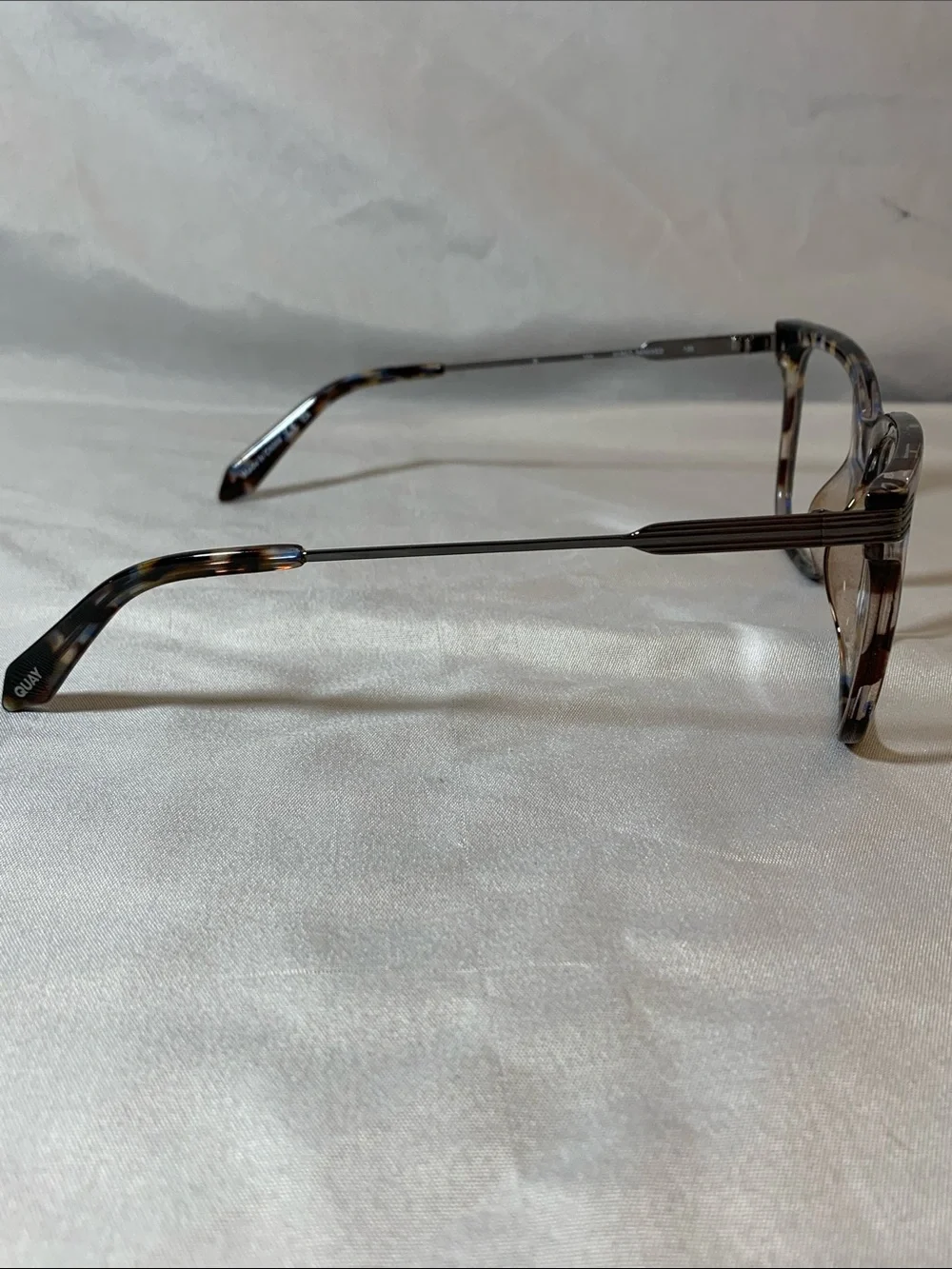 NEW Quay Australia Wired Remixed 126 Tortoiseshell Sunglasses Clear Lenses